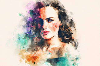 illustrate anything in watercolor style