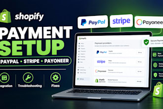 setup shopify payment gateway, shopify payments, stripe and paypal