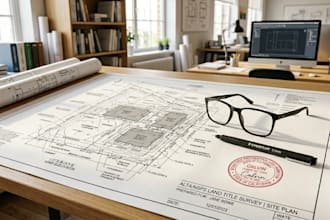 review licensed land surveyor stamp alta survey for permit property approval