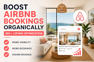 do airbnb marketing, airbnb promotion, listing optimization to boost bookings