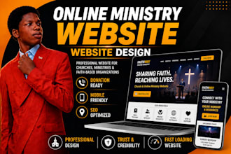 online ministry website, church website design, faith based website