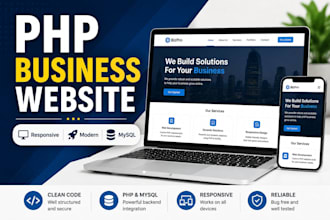 build a professional PHP mysql website for your business