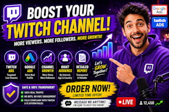promote your youtube or twitch live stream using ads and SEO strategy
