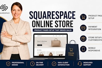 build squarespace online store with product pages setup
