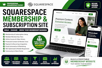 build a squarespace coaching, community training and subscription website