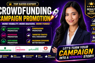 promote kickstarter gofundme indiegogo crowdfunding fundraising campaign