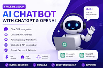 develop an ai chatbot with chatgpt openai and custom automation