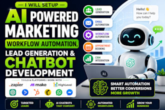 setup ai powered marketng workflow automaton lead generation chatbot development