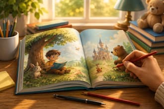 do book editing, for children book, story book copy editing, print book