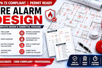 nfpa 72 fire alarm design drawings,riser diagrams, voltage drop and battery calc