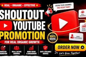 do shoutout youtube promotion for real organic growth