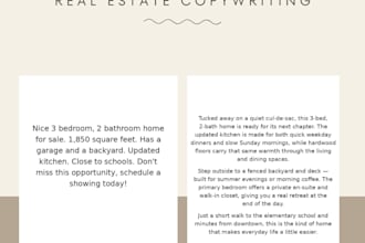 write real estate listing descriptions that sell