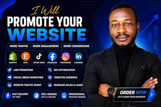 do website organic promotion, increase social media traffic, ecommerce ads