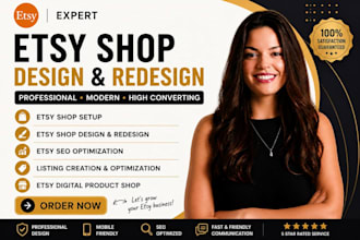 setup esty shop, etsy seo listing, design etsy digital products, print on demand