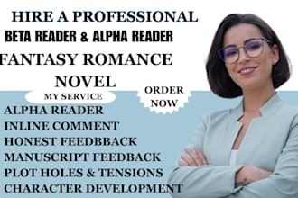 beta read your fantasy or romance manuscript specialist