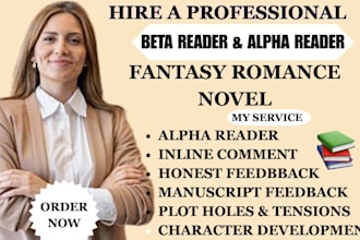 beta read your fantasy or romance manuscript specialist