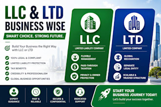 set up llc and ltd business wise in all country