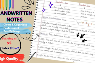 write neat lecture notes, study summaries