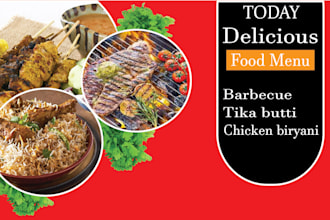 design a professional food menu restaurant menu and flyer