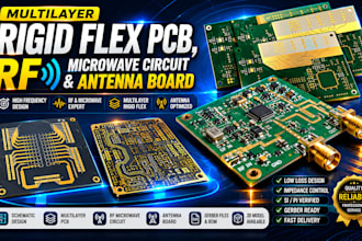design multilayer rigid flex pcb rf microwave circuit and antenna board