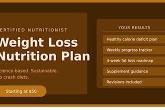 make a custom weight loss meal plan as a nutritionist