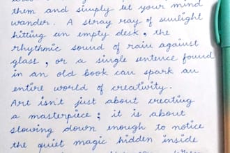 do 100 percent neat handwriting or copy typing assignments