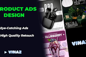 design eye catching product ads posters for your brand