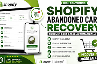 setup shopify abandoned cart recovery emails to recover lost sales