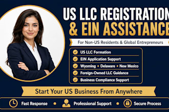 register your US llc and obtain ein for non US residents