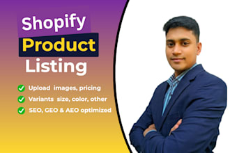 do shopify product listing with SEO, GEO, aeo optimization