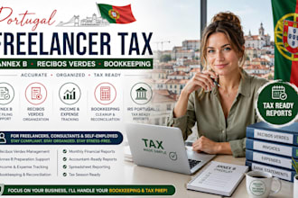 do portugal freelancer bookkeeping annex b recibos verdes tax filing