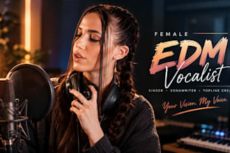 record emotional female topline vocal for edm melodic techno deep techno house