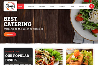 build wordpress food catering website restaurant website cafe food truck website