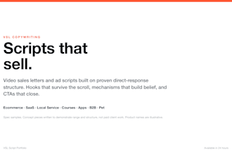 write a high converting vsl script and video sales letter that sells