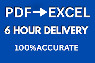 convert PDF to excel or word with 100 percent accuracy