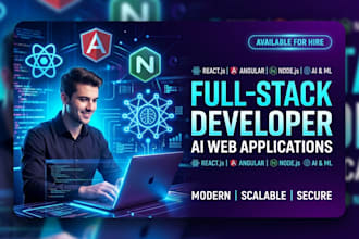develop angular, react , node and ai powered web apps
