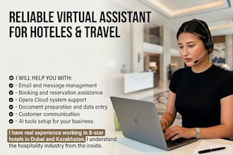 be your virtual assistant for business, hotels and travel agencies