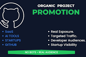 promote your saas startup ai tool or github project organically