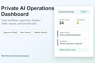 build a private ai operations dashboard for your business workflow