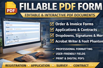 create fillable PDF forms, editable PDF forms and interactive