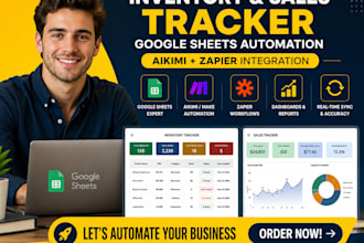 do inventary tracker sales tracker google sheet using aikimi zapier n8n workflow