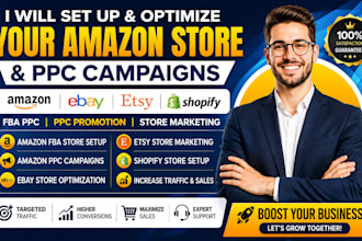set up optimize your amazon store fba PPC campaigns, PPC promotion, ebay, etsy