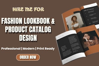 design fashion lookbook, flyer, brochure,product catalogue design