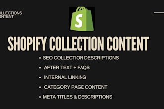 write SEO shopify collection descriptions that rank