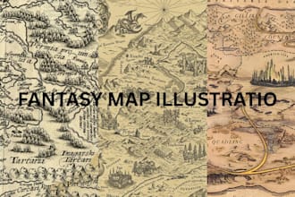 do rpg map illustration fantasy cartography map and vector map