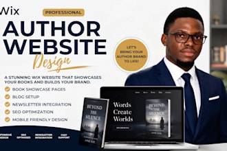 design and redesign wix author website for your ebook and personal brand