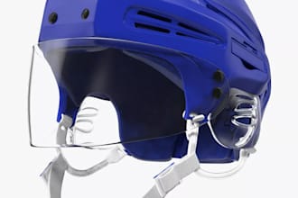 create 3d cycling helmet animation and rendering