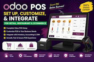 set up, customize, and integrate odoo pos for retail, restaurant, and ecommerce