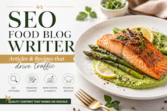 write original recipes and food blog articles