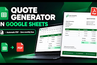 build a google sheets quote generator with pdf